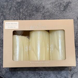 Ardour Cream Flameless LED Candles Set